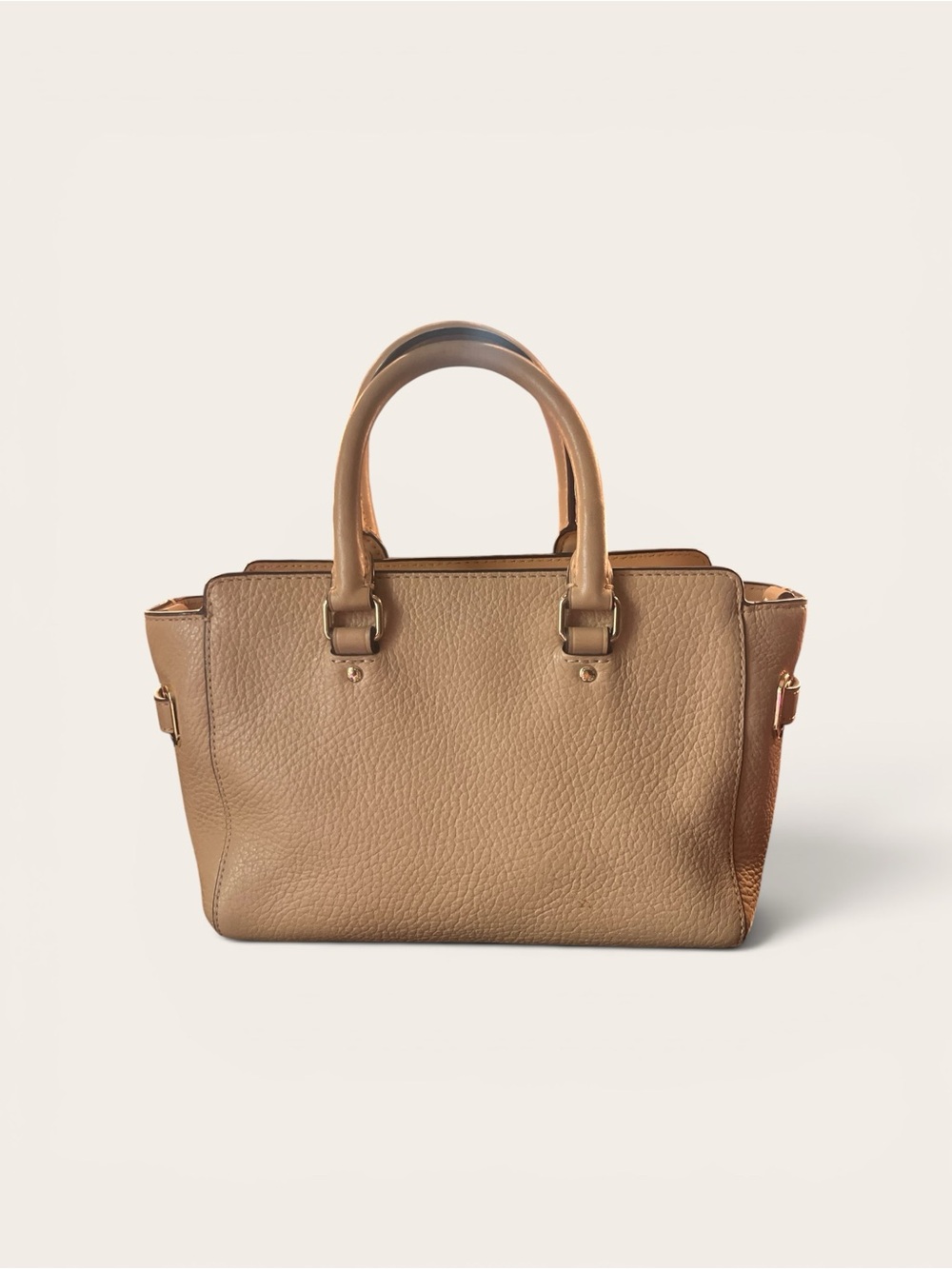 Coach Pebbled Leather Mini Blake Carryall Taupe Top Handle Gold Hardware - Picture 2 of 14
